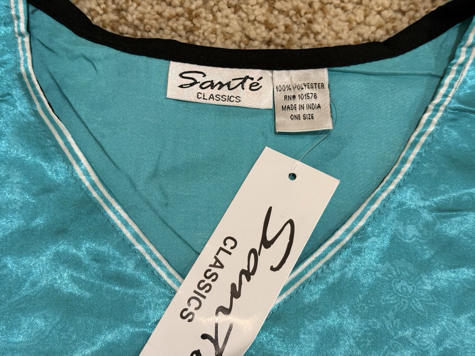 Sante Classics Women’s 100% Polyester Satin Caftan One Size