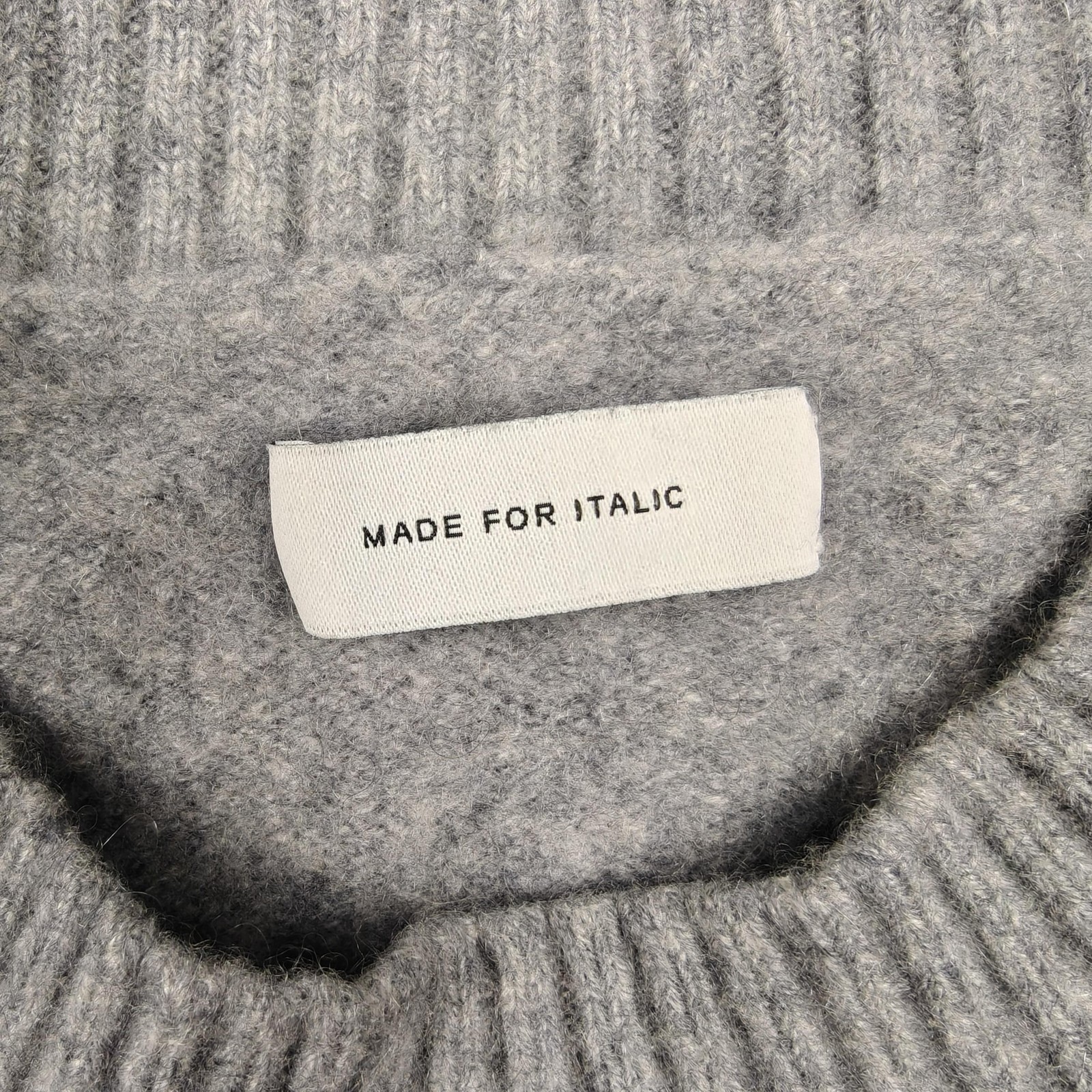 Italic Sweater Womens XXS Gray 100% Cashmere Crewneck Knit Pullover Soft