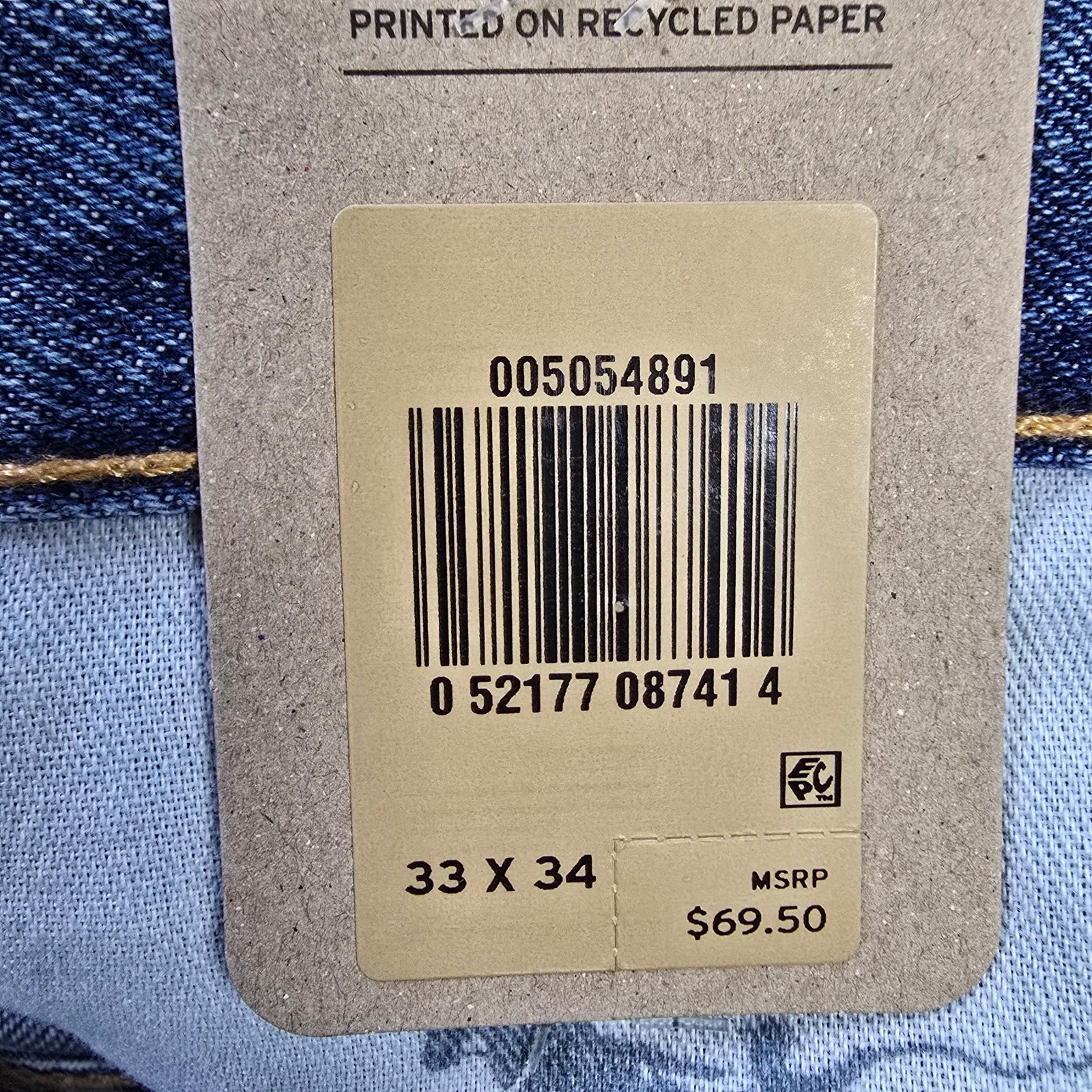 Levi’s 505 Jeans Men’s 33×34 Blue Regular Tall Straight Classic NWT