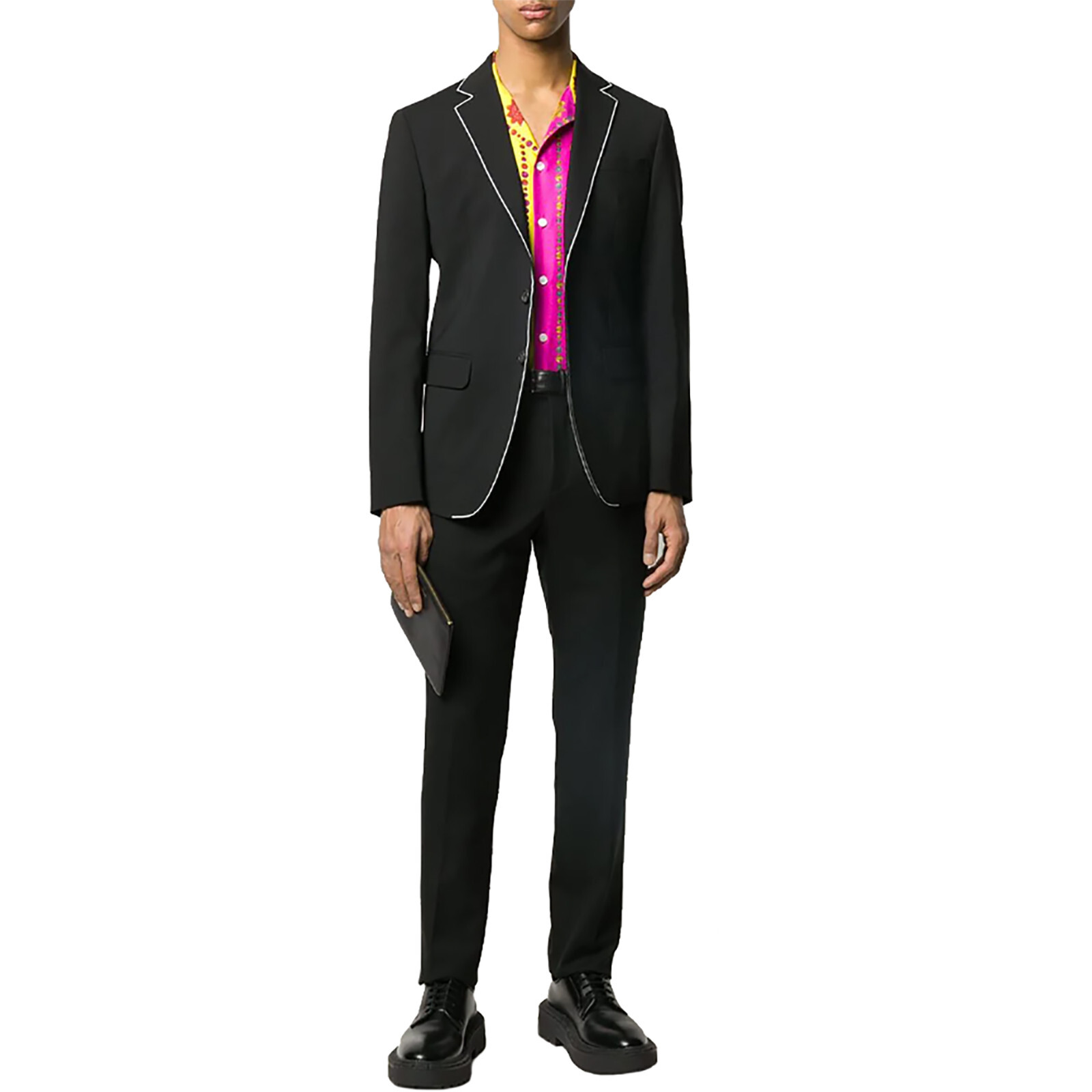 DSQUARED2 Blazer Jacket White Piping Detail Slim Fit Black Size 48 – RP £1371.00