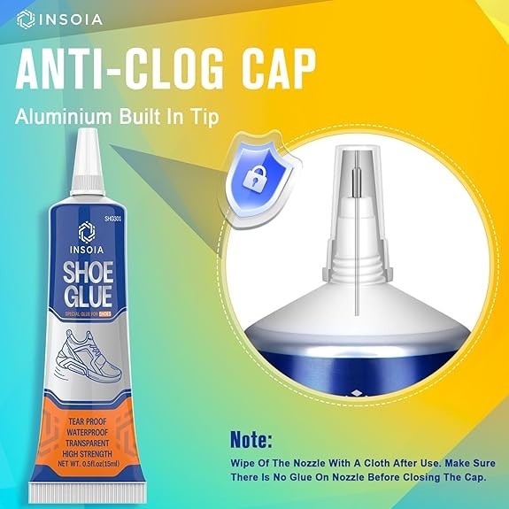 Shoe Glue Sole Repair Kit, Heavy Duty Shoe Adhesive, Waterproof, Flexible, Clear