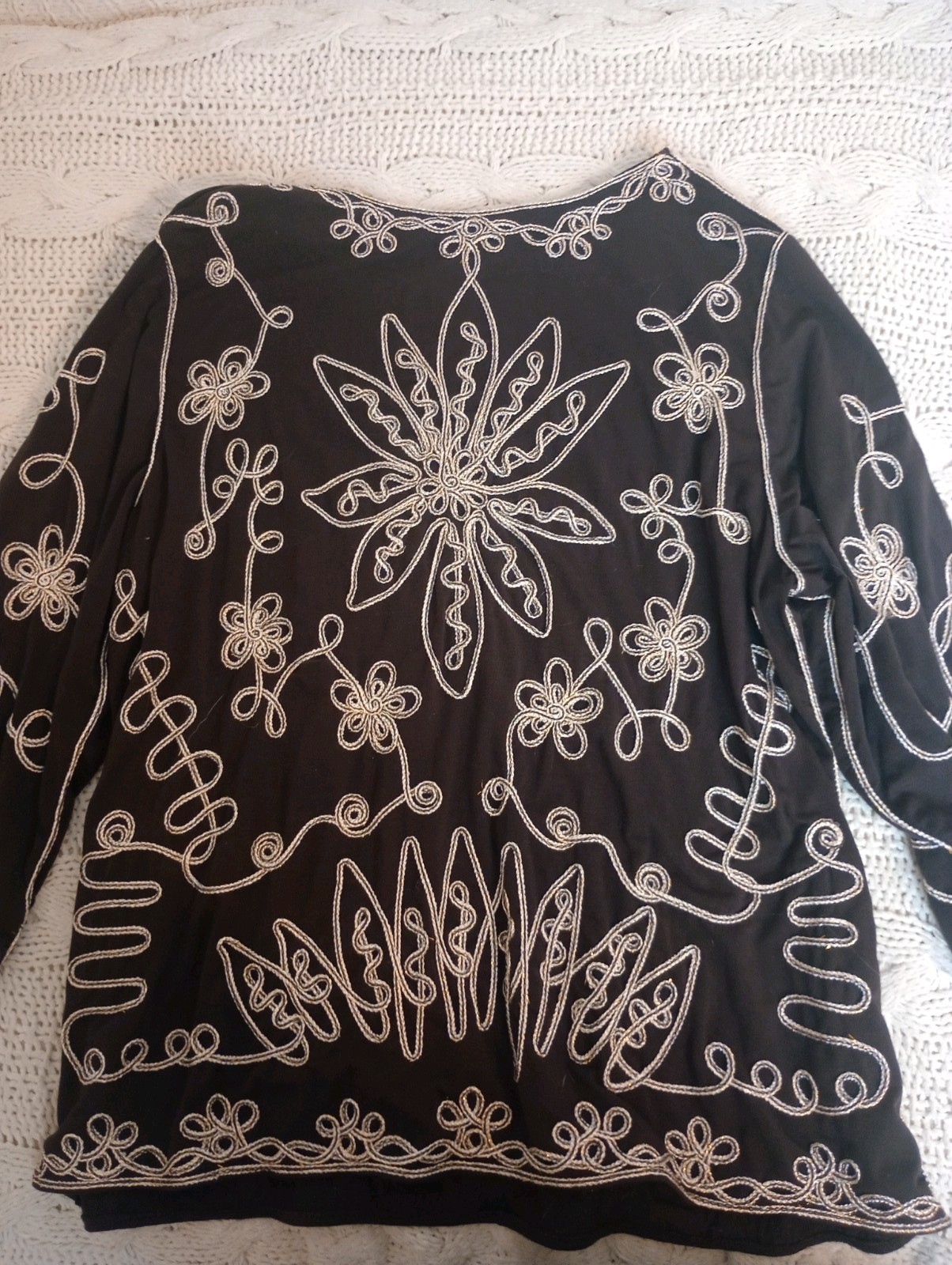 Once Again Plus T-shirt with Brown Embroidery Size 1X