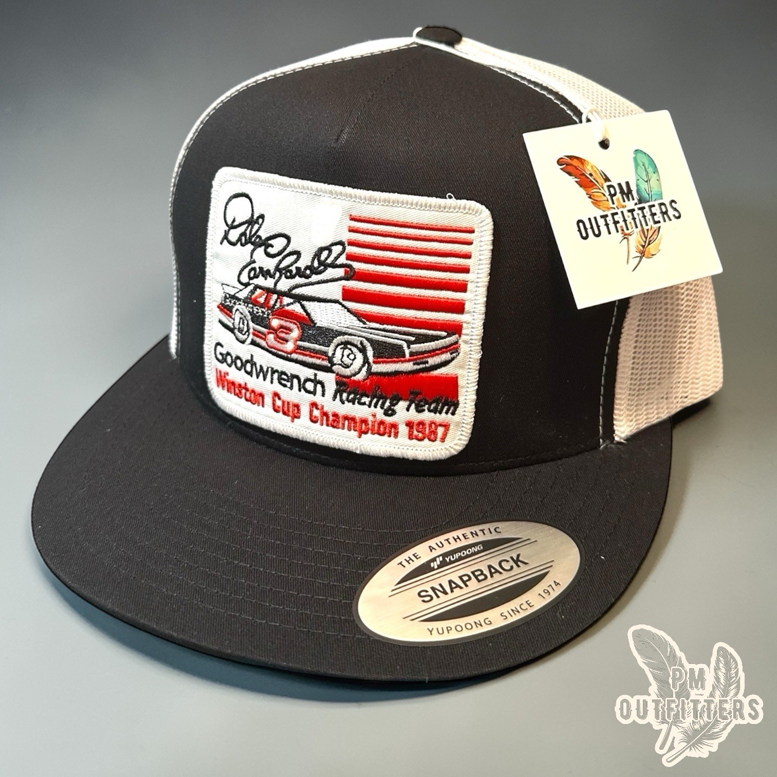 Dale Earnhardt Goodwrench 1987 Winston Cup Champion Hat | YP Classic Black White