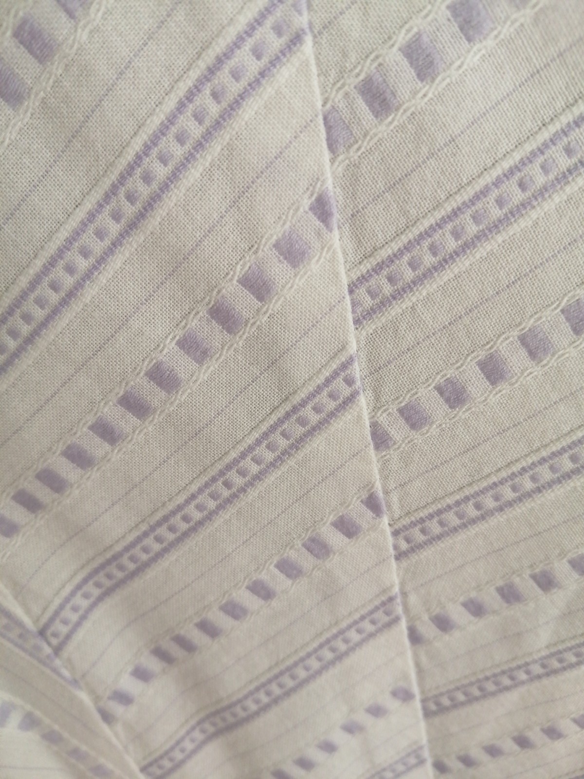 Monsoon cotton skirt white lilac size 14 fit & flare fully lined nice quality!