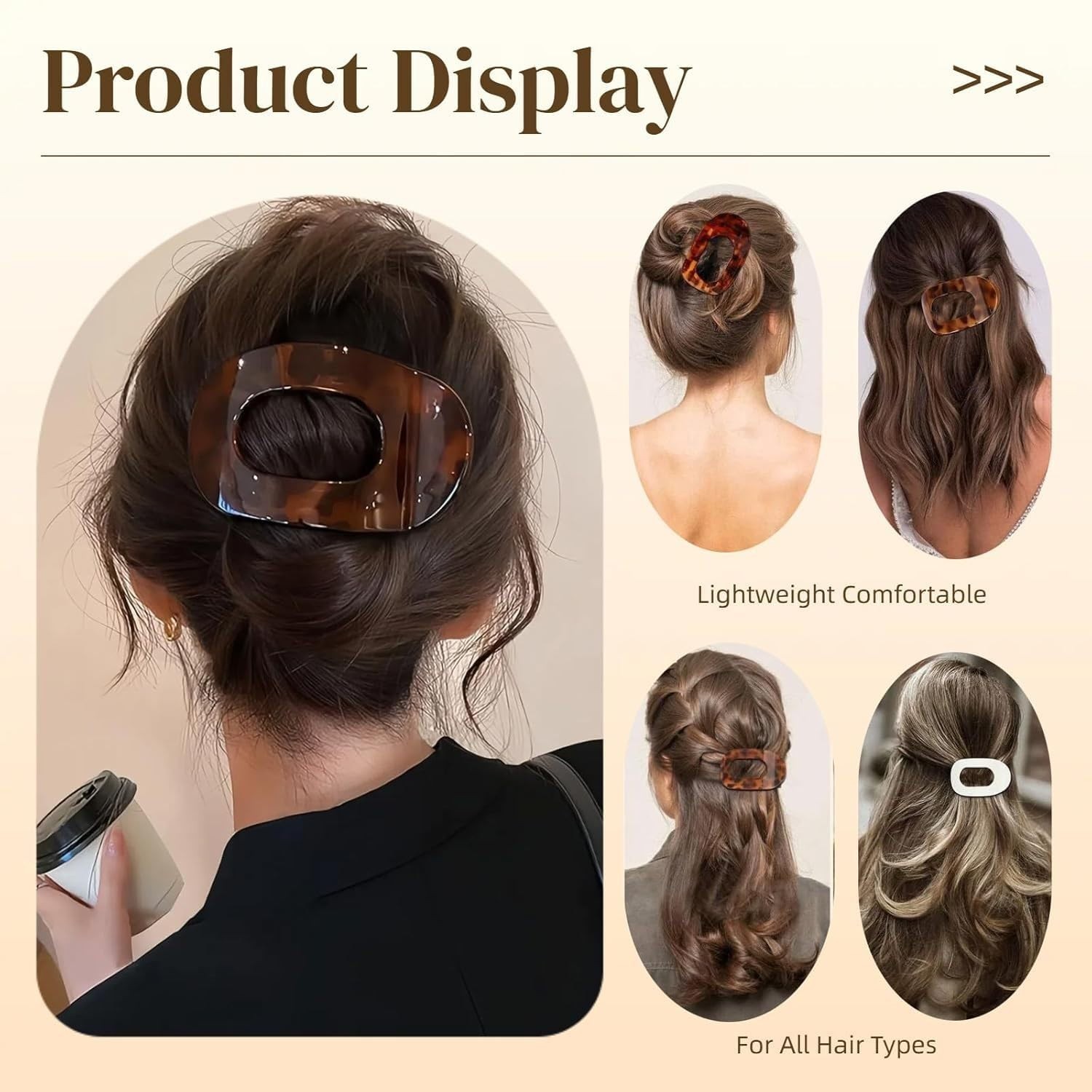 4PCS French Flat Hair Clips – Versatile Duckbill Clamps for All Hair Types