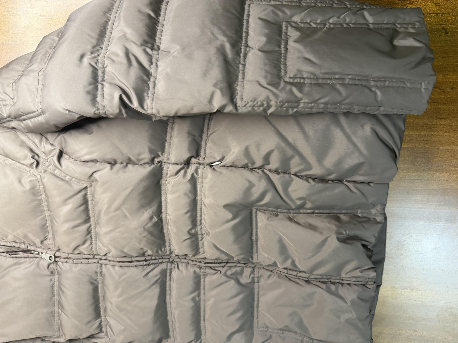 Utex Jacket Womens Small Gray Hooded Puffer Quilted Fleece Lined Winter Coat