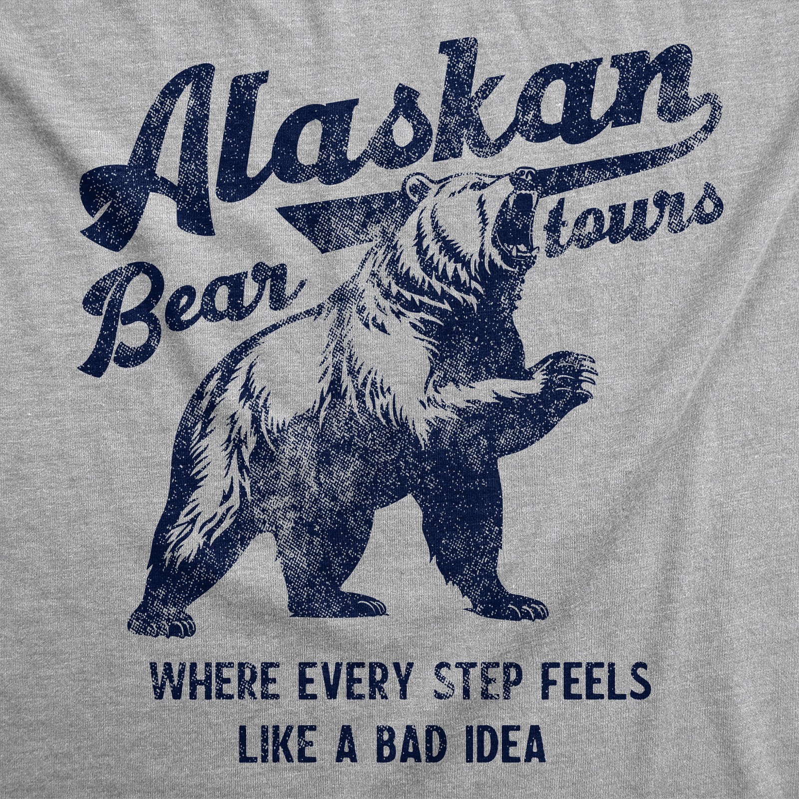 Mens Funny T Shirts Alaskan Bear Tours Sarcastic Graphic Novelty Tee For Men
