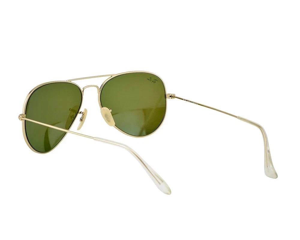 Ray-Ban Sunglasses RB3025 Aviator Flash Gold Frame Blue Flash Lens 55mm Unisex