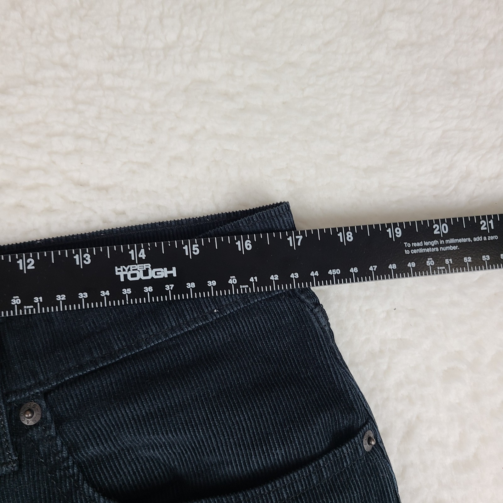 Levi’s 502 Pants Mens 32×30 Black Tapered Fit Corduroy