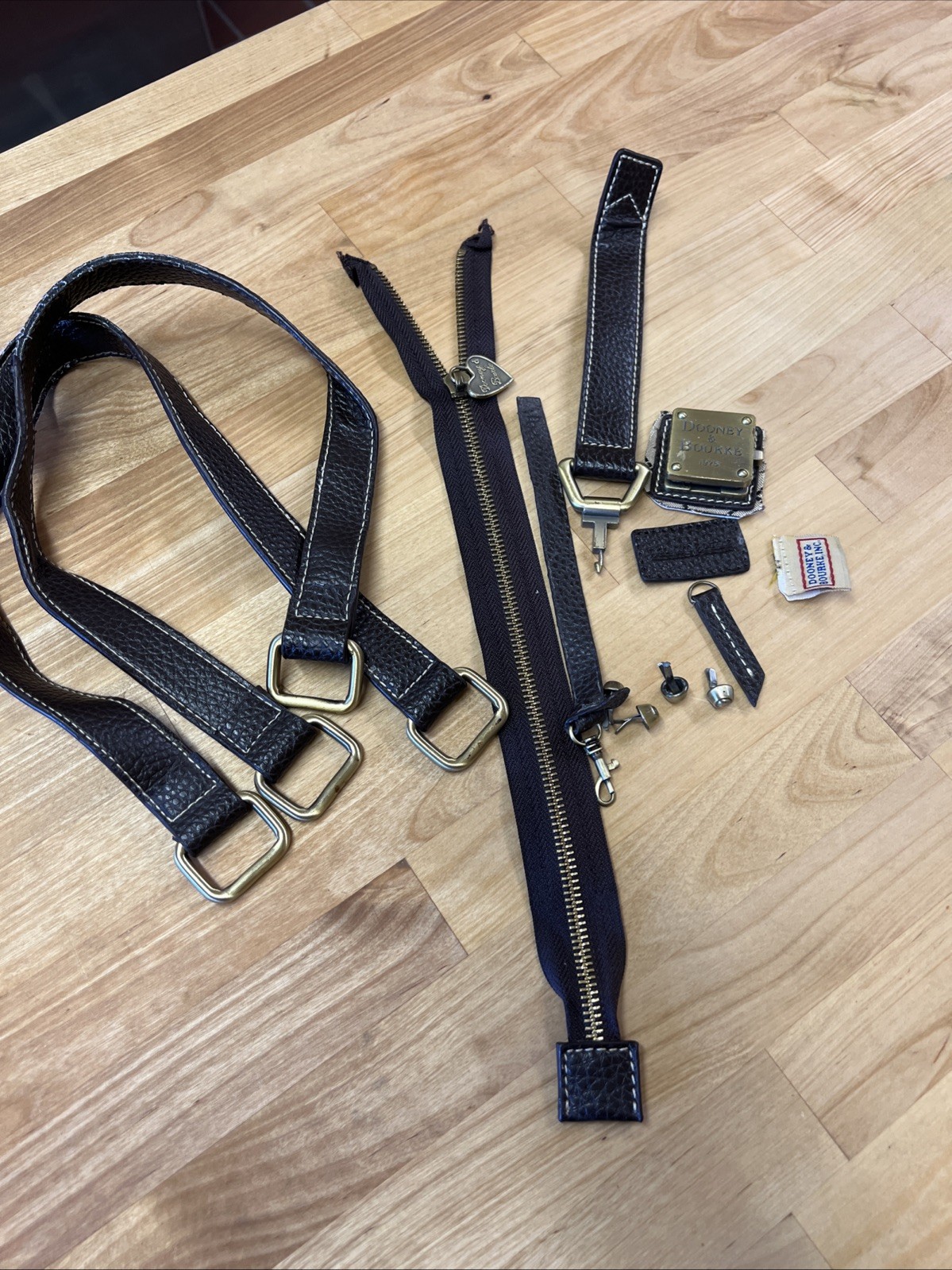 Dooney & Bourke Replacement Parts Zipper Metal Logo Lock Studs Handles