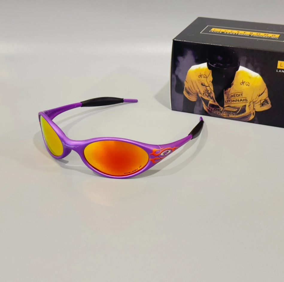 Oakley Eye Jacket Polarized Sunglasses Purple Frame Ruby Lens New
