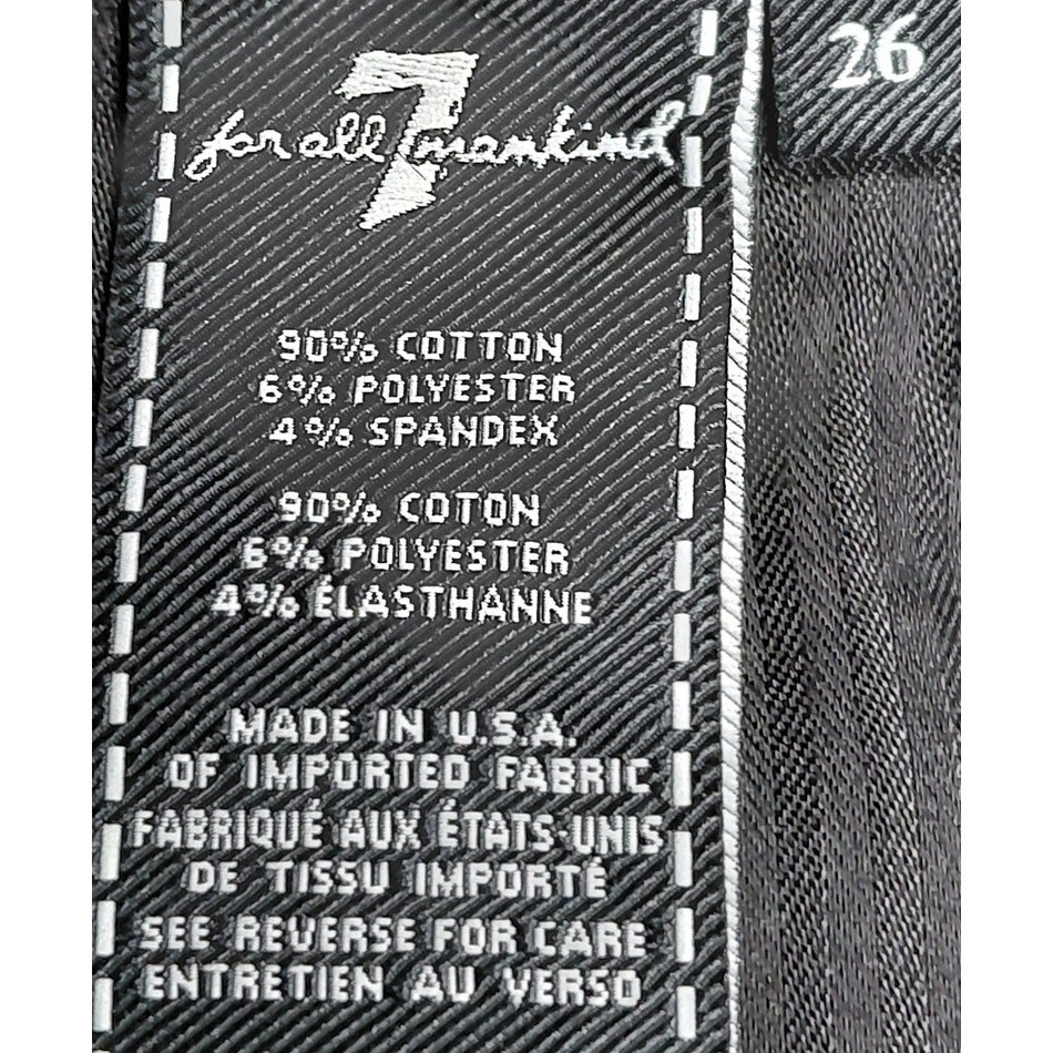 for all mankind Embellished Black Skinny Jeans Mid (10-12 in) Slim Women
