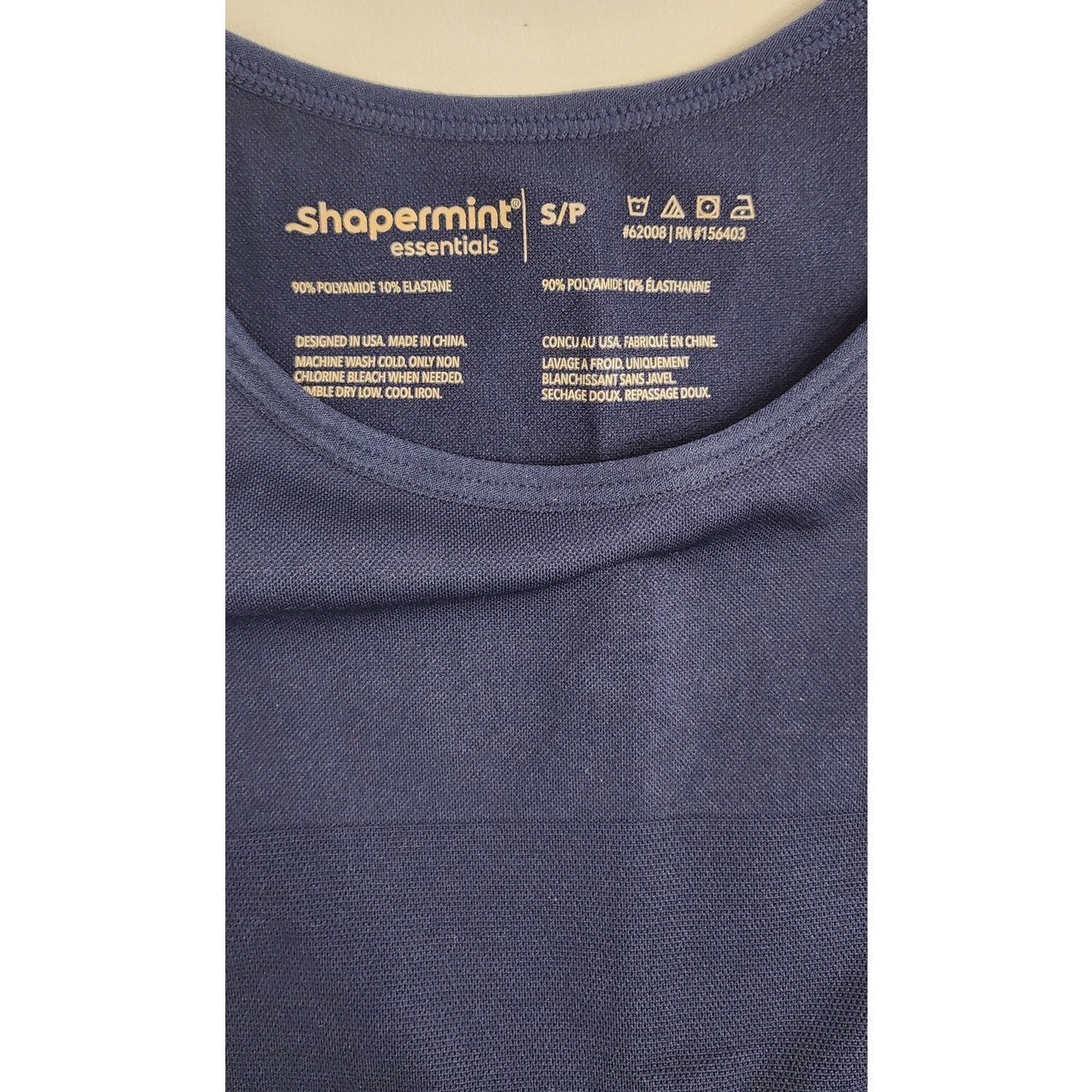 Shapermint Essentials All Day Every Day Tank Cami Navy Blue Shapewear Small NEW