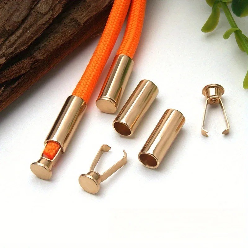 10pcs Metal Cord Locks Aglets Shoelace Tips Hoodie Drawstring Buckles DIY UK
