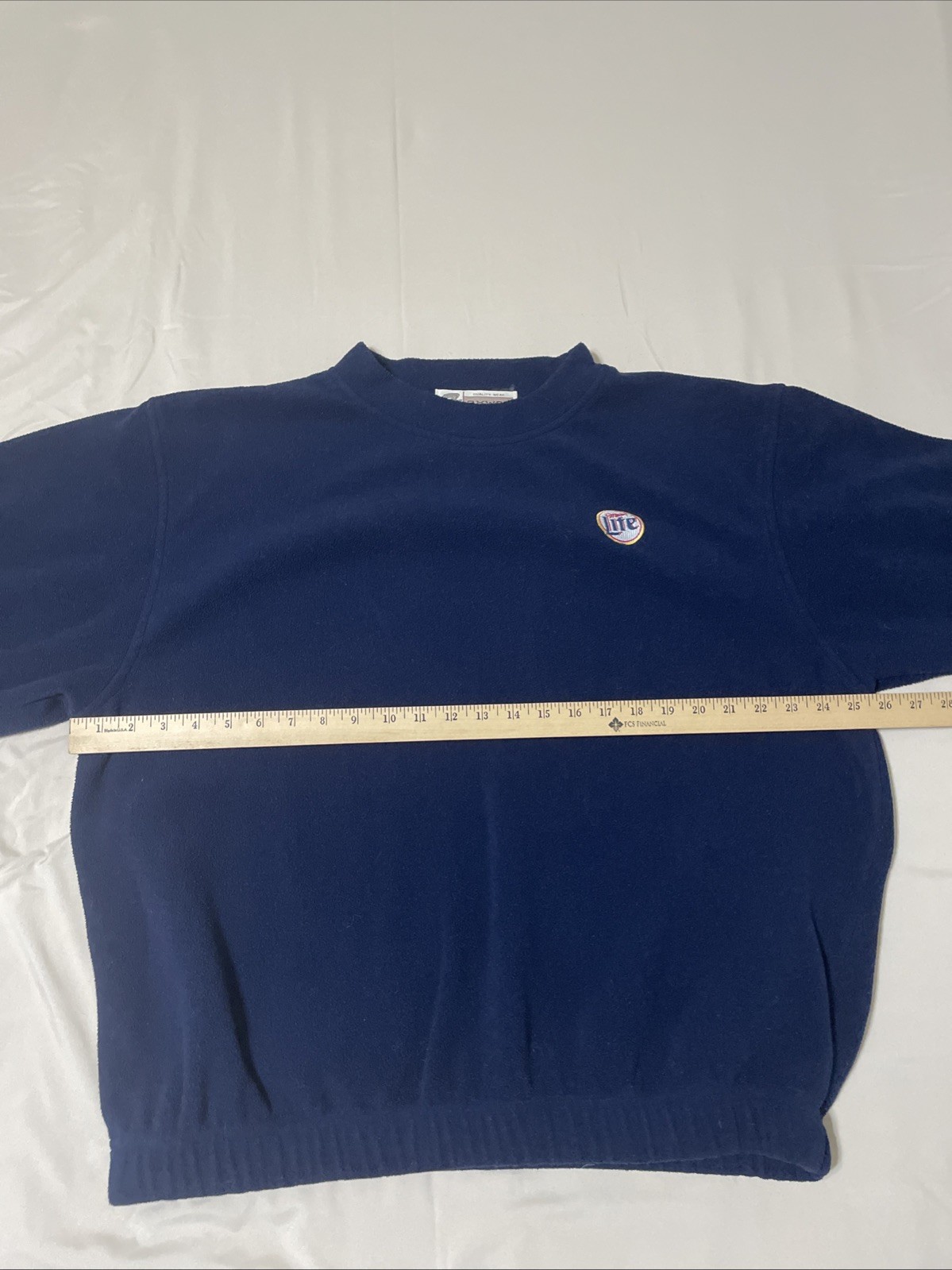 Vintage Miller Lite Fleece Sweatshirt Size XL Made In The USA Akwa Quality Wear