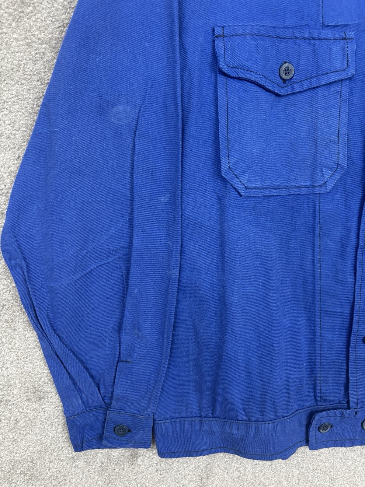Vintage French Workwear Chore Jacket Blue