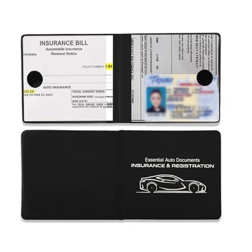 2PCS Car Registration and Insurance Card Holder, 10.6”×4.8” Essential Auto