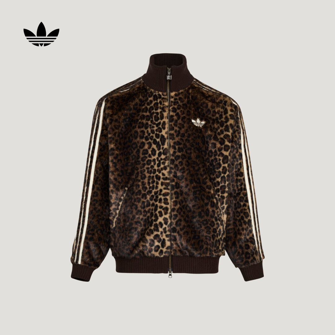 Adidas Originals FW25 JQD TT Track Top Leopard Casual Jacket KU9407 Asian Size