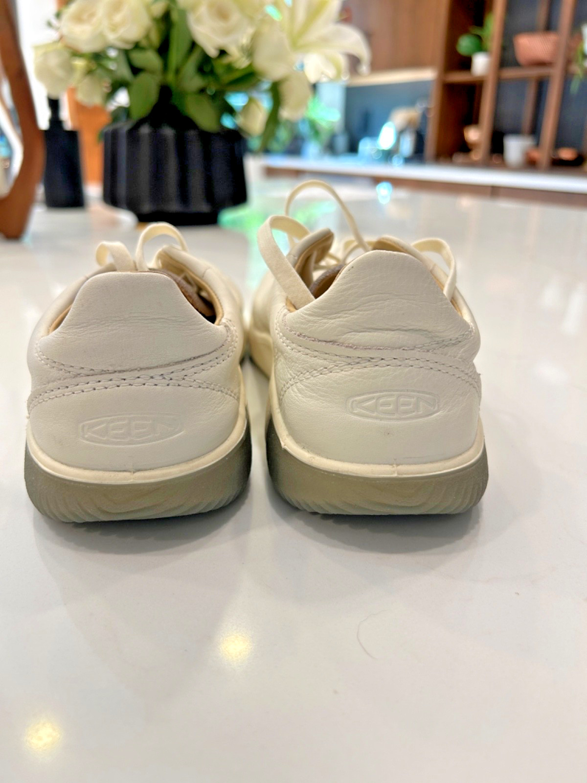 Keen KNX Mens Shoes Sz 7 Star White Leather Lace Up Sneakers New