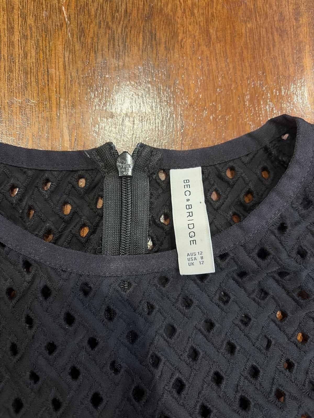 bec and bridge black racer back top