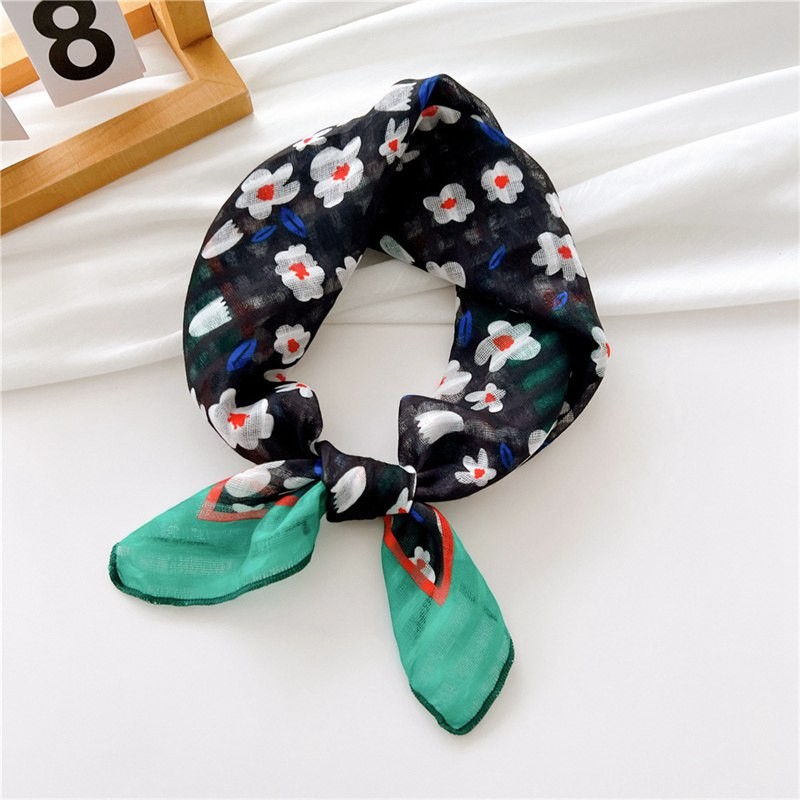 Scarf Hair Band All-Match Silk Scarf 55 Cotton Autumn Women’s Korean-Style