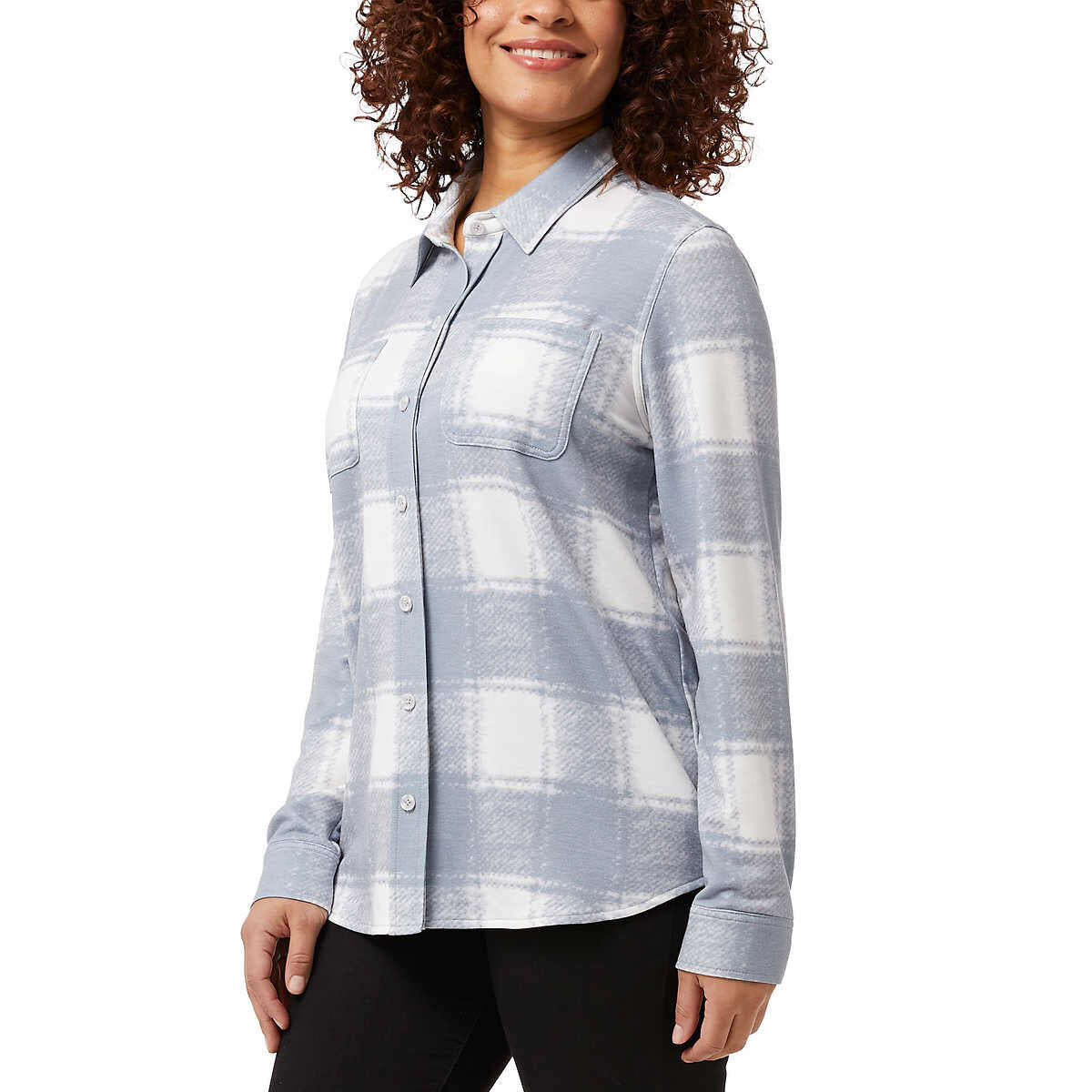 32 Degrees Ladies’ Cozy Knit Button-Up Shirt VARIATION