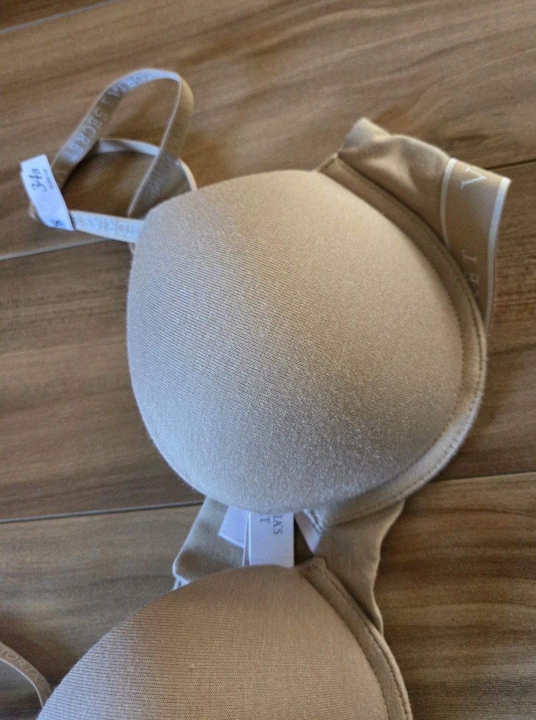 NWT Victorias Secret bombshell add 2 cups T-Shirt padded bra Heather Nude 34B