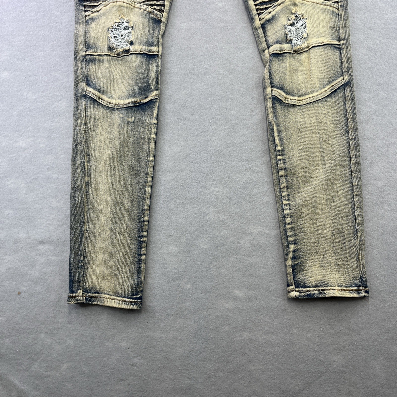 WAIMEA Denim Jeans Mens Size 30 Skinny Fit Distressed Moto NWT