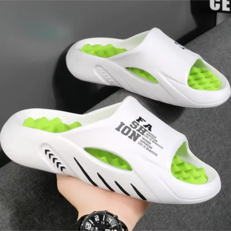 Men’s Summer Massage Slippers EVA Soft Sole Beach Slides Shoes Outdoor Gym Gift