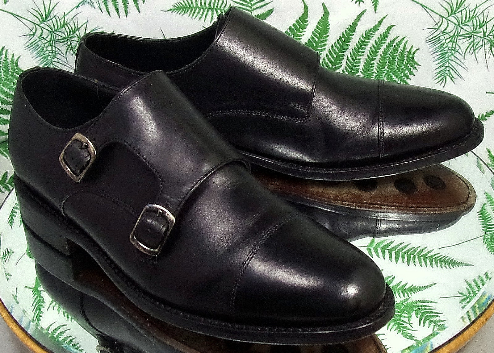 THURSDAY BOOT CO SAINT BLACK LEATHER DOUBLE MONK STRAP DRESS SHOES MENS SZ 8.5