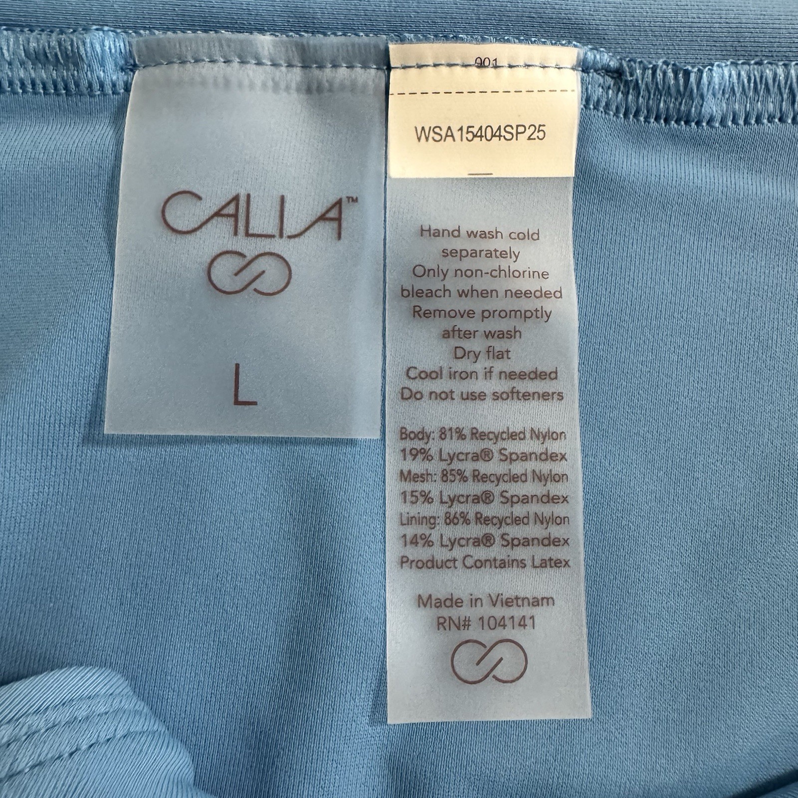 CALIA Women’s Wide Banded High Rise Swim Bottoms Size Large Tranquil Blue