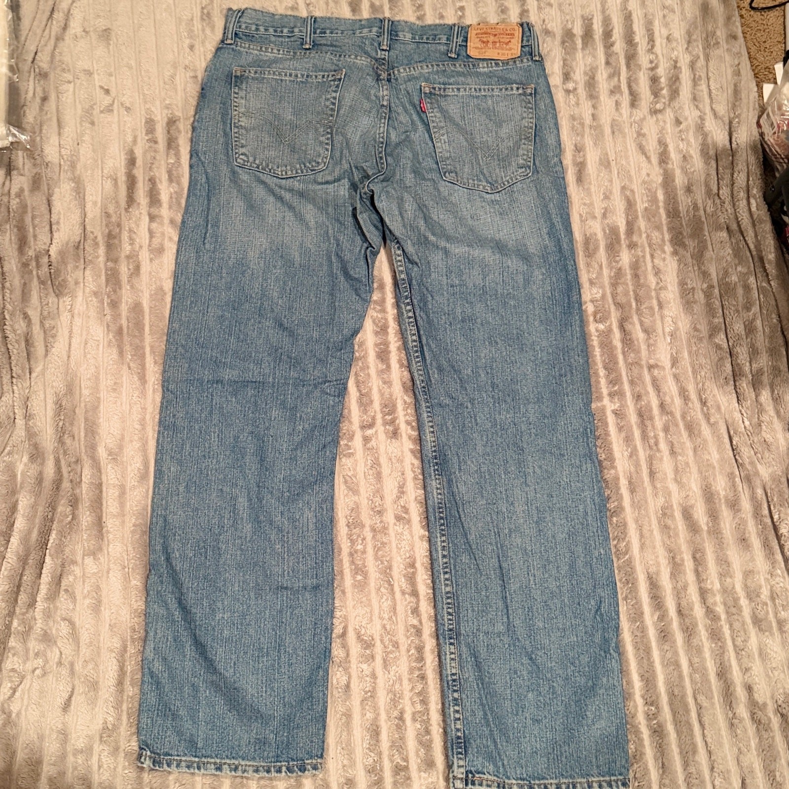 Levi’s 514 Slim Straight Jeans Mens 38×32 Medium Wash 100% Cotton Denim