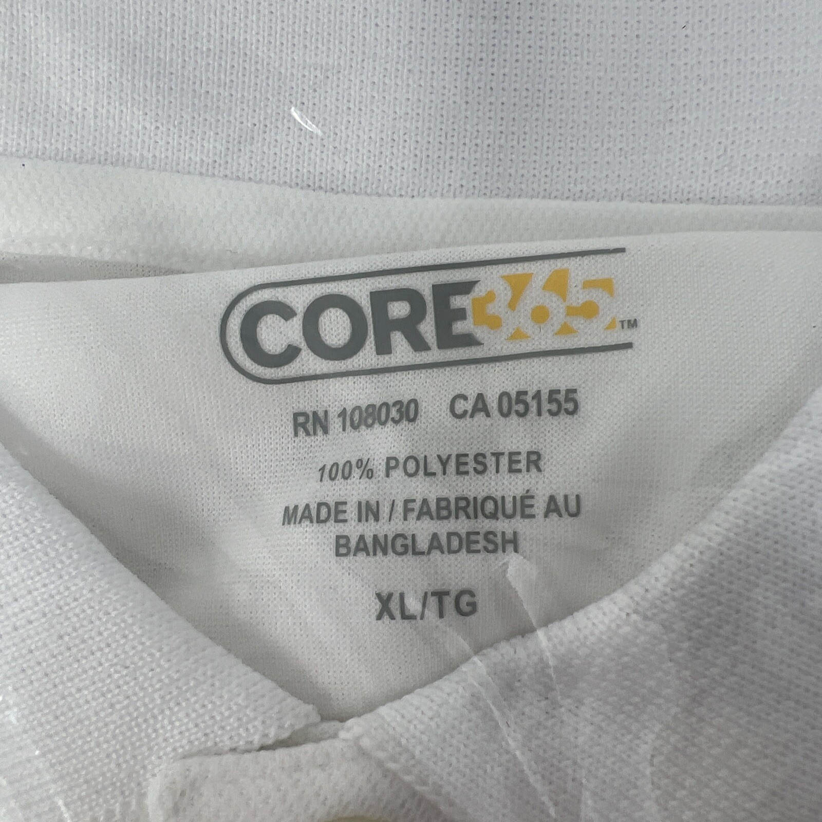 NEW Core 365 Men’s 100% Polyester Performance Piqué Polo XL Shirt R-88181