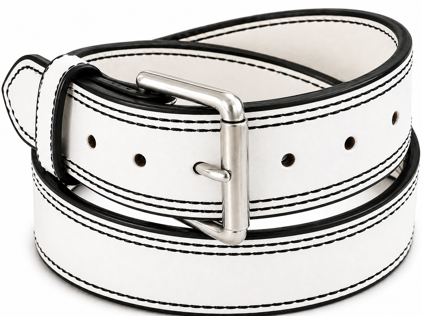 AMISH MADE WICKETT & CRAIG 1.5″ STITCHED REAL LEATHER WORK GUN HOLSTER BELT USA