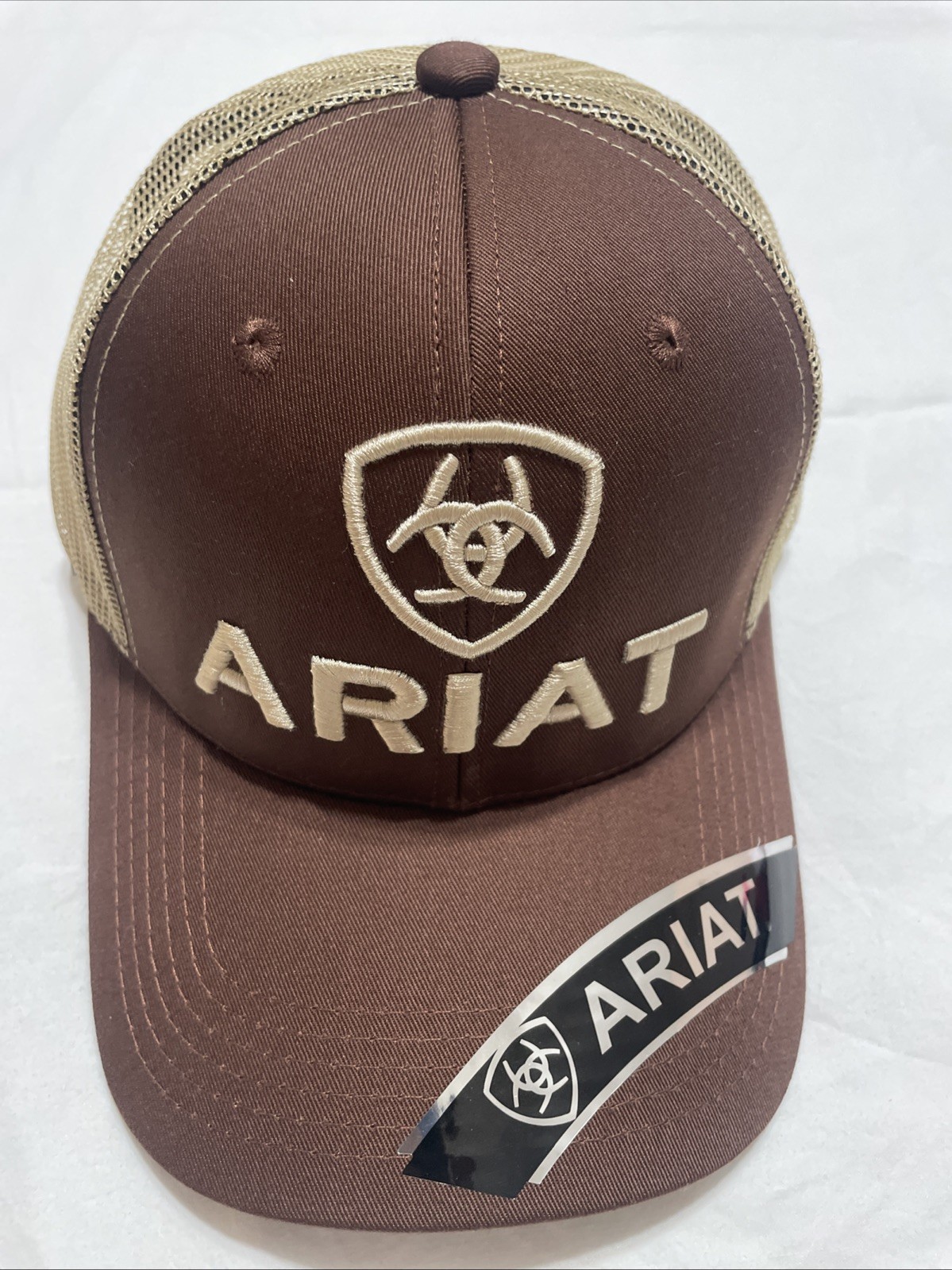 Ariat Mens B-Fit Shield Logo Mesh Back Snapback Cap Hat