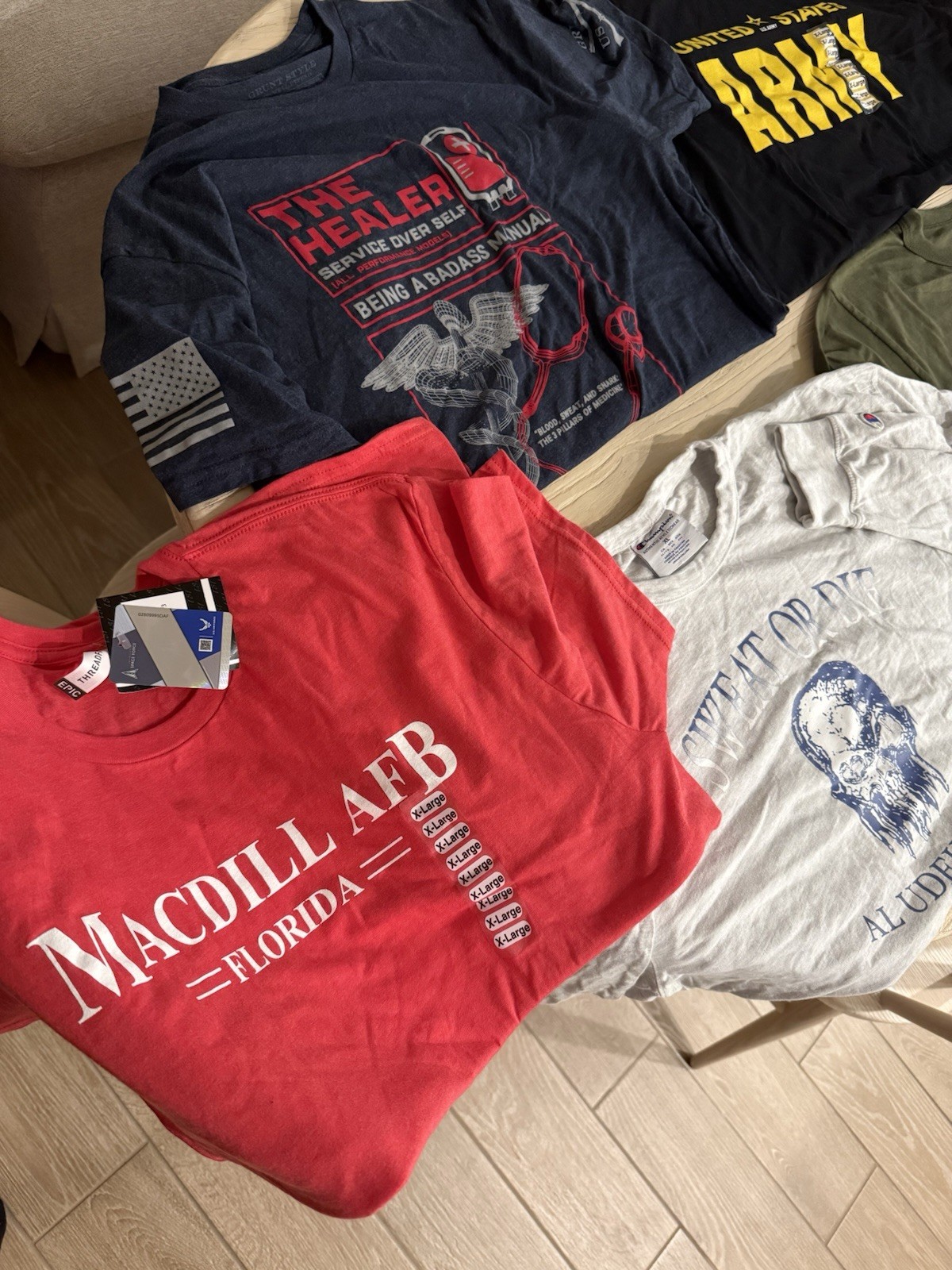 Lot Of 10 Patriotic / Military Shirts 9xXL, 1xL (Grunt Style/ Hero company/etc)