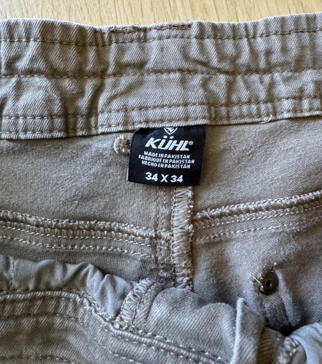 KÜHL Men’s Revolt Pants Tan Solid 5-Pocket Regular Fit Size 34×34