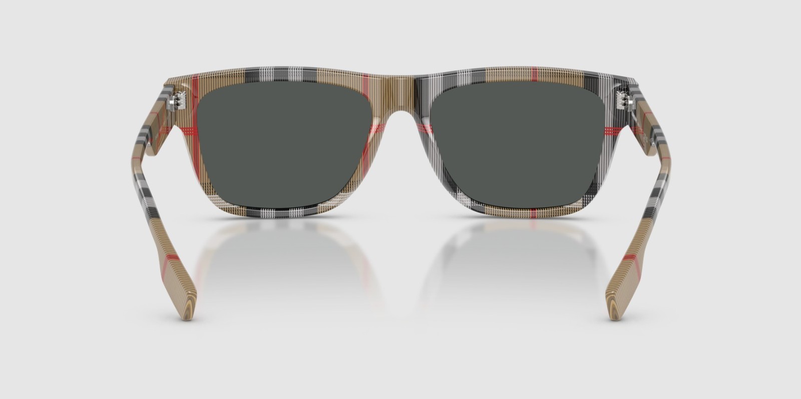 BURBERRY BE4293 380687 Top Black On Vintage Check Grey 56 mm Men’s Sunglasses
