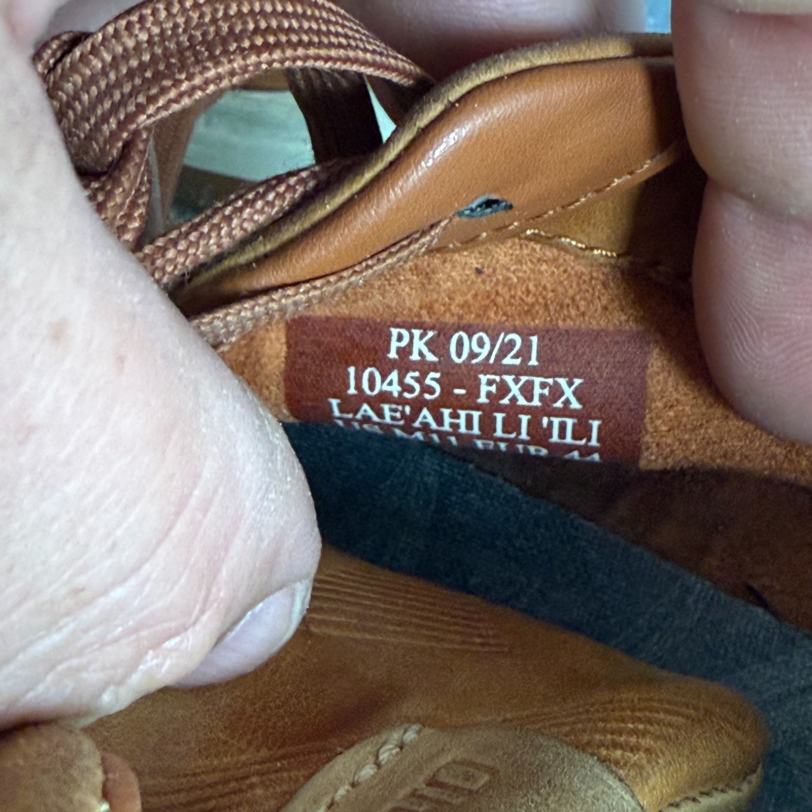 Olukai Mens Lae Ahi Li Ili Shoes 11 Brown Leather Sneakers Lace Up Comfort