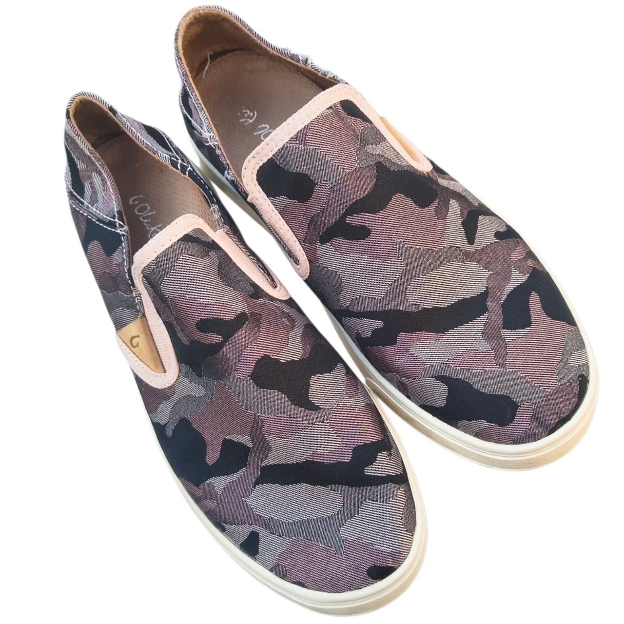 OluKai Pehuea Pa’i Women’s Shoes Size 8 Camo Slip On Sneakers Loafers Lae‘ahi