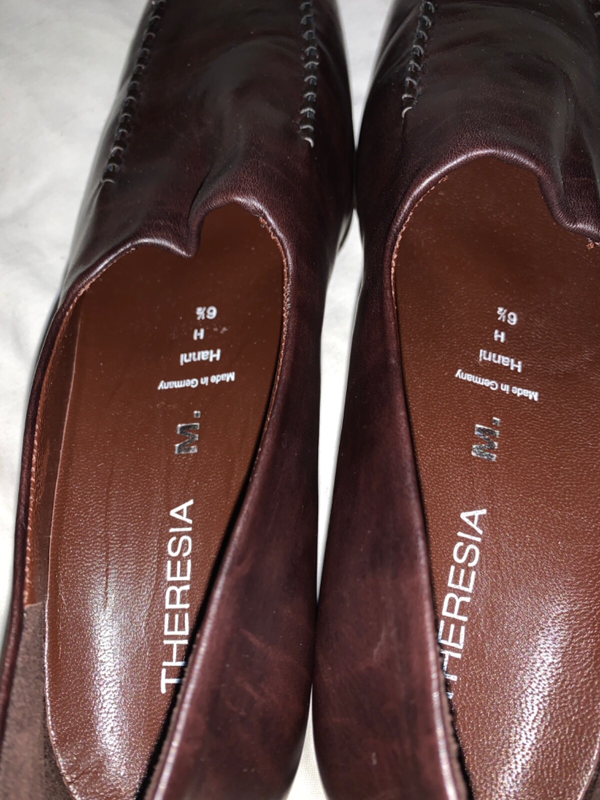 Theresia M. Brown leather block heel slip on uk 6.5. US 9