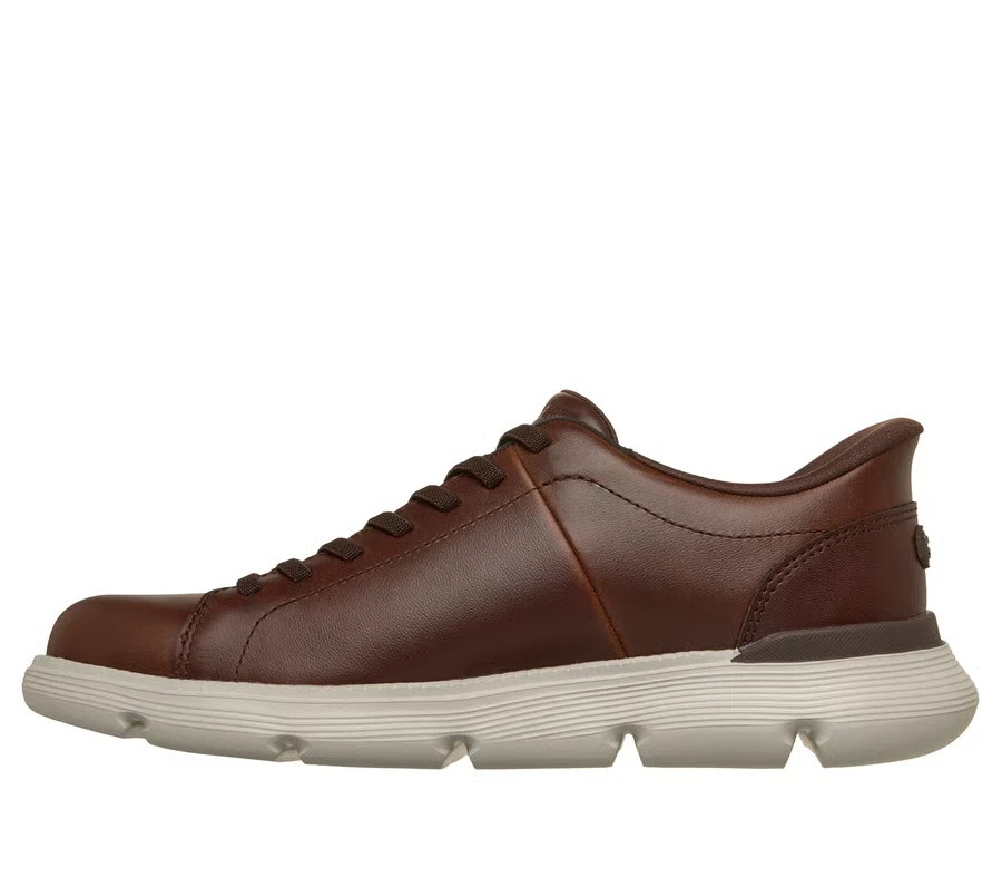Skechers Garza-Enticer 205694 Mens Slip Ins Comfort Brown Memory Foam New In Box