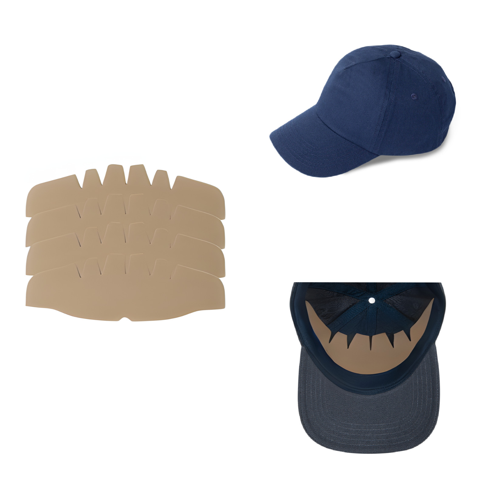 Shapers Image 4 Pk CapPro Baseball Crown Inserts – For Fitted Caps & Snapbacks