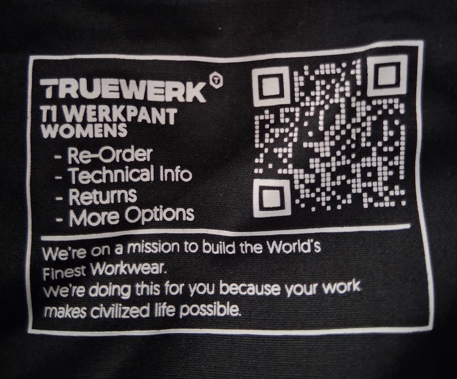 Truewerk T1 Werk Pants Durable Lightweight Cargo Olive Womans Size 16 (36×30)