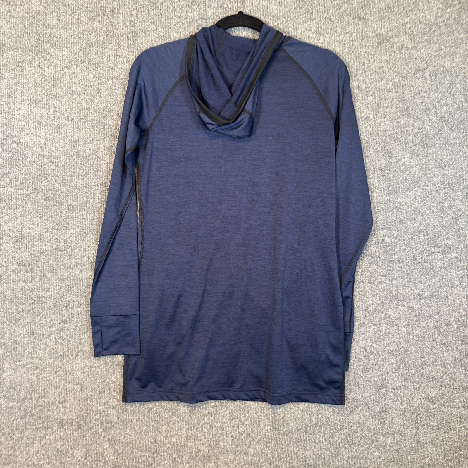 Ruby Ribbon Shirt Womens Small Blue Zip Up Hooded Sweatshirt Shapewear