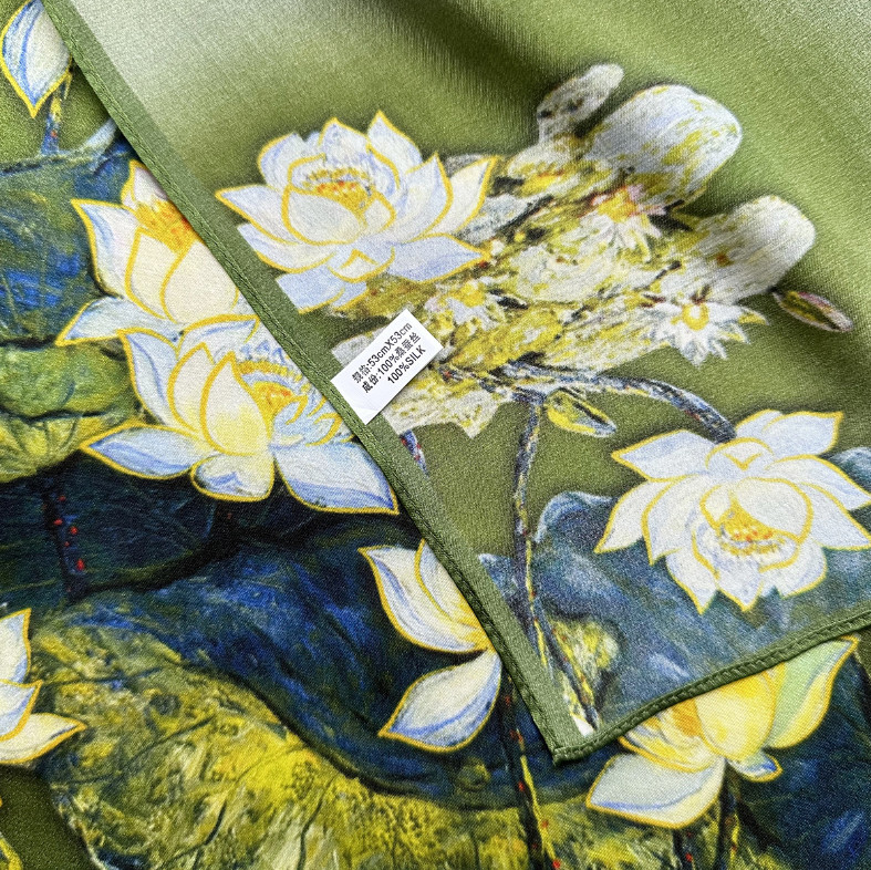 100% Mulberry Silk 20″ Square Scarf Women Neckerchief Wrap Green flo25s 256