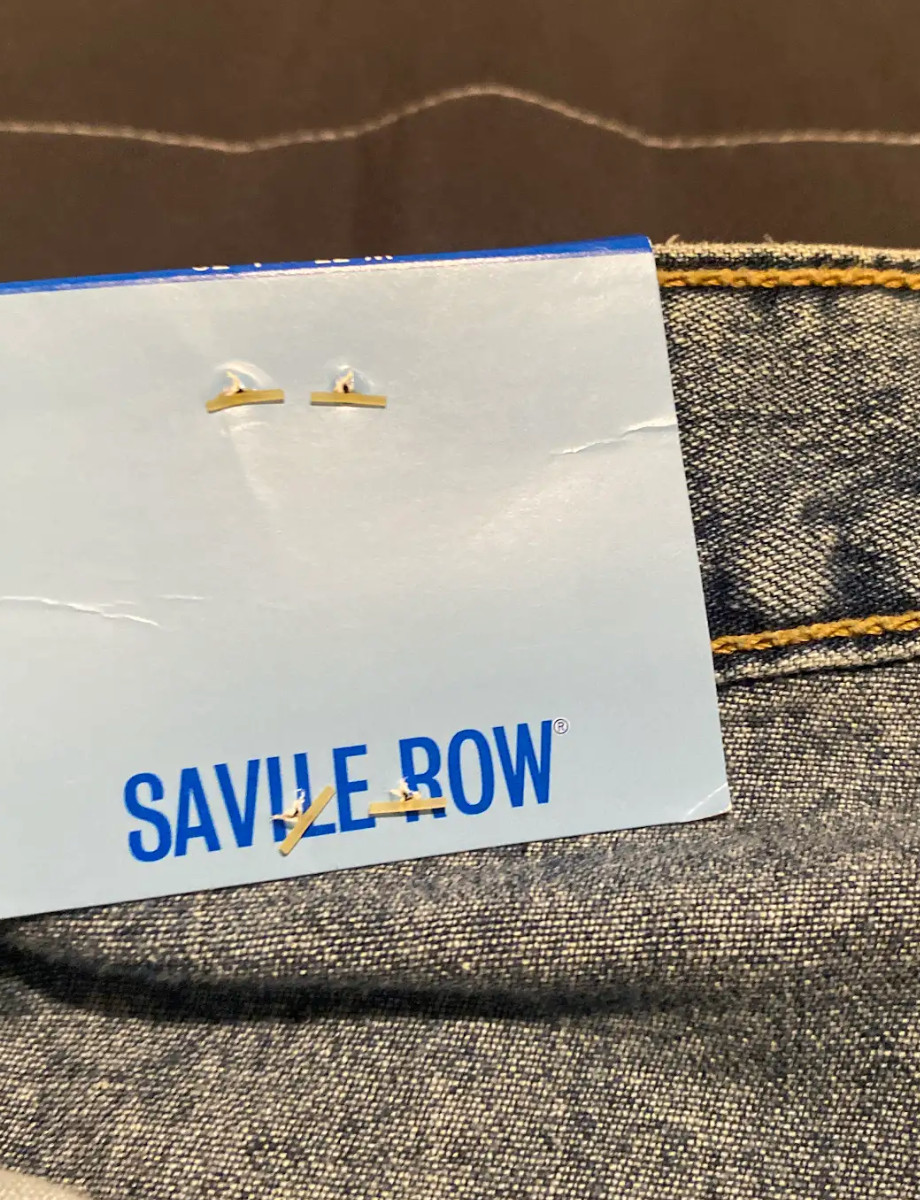 NWT Savile Row Carpenter Jeans Mens 33×30 Light Wash Blue Denim 100% Cotton