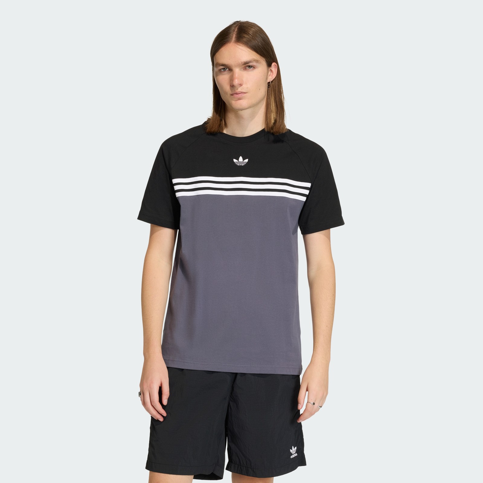 adidas men CHEST STRIPES TEE
