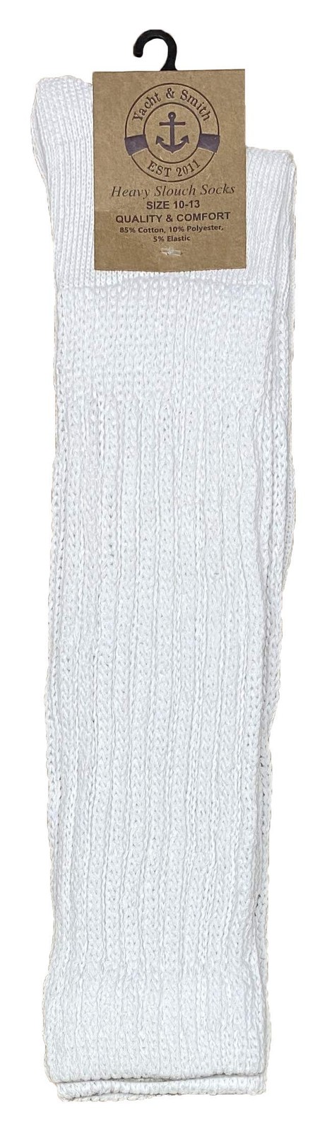 Yacht & Smith 12 Pairs Men’s Cotton Extra Heavy Slouch Socks, Boot Sock, (10-13)