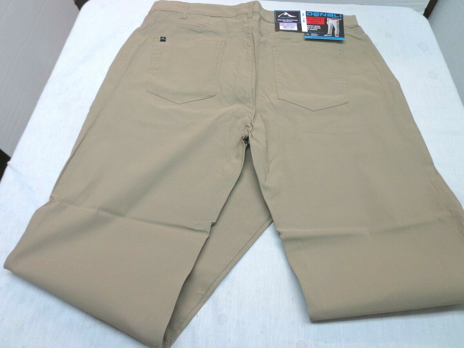 DENALI Delta Khaki Technical Stretch Pants NWT 38/30 MSRP $54